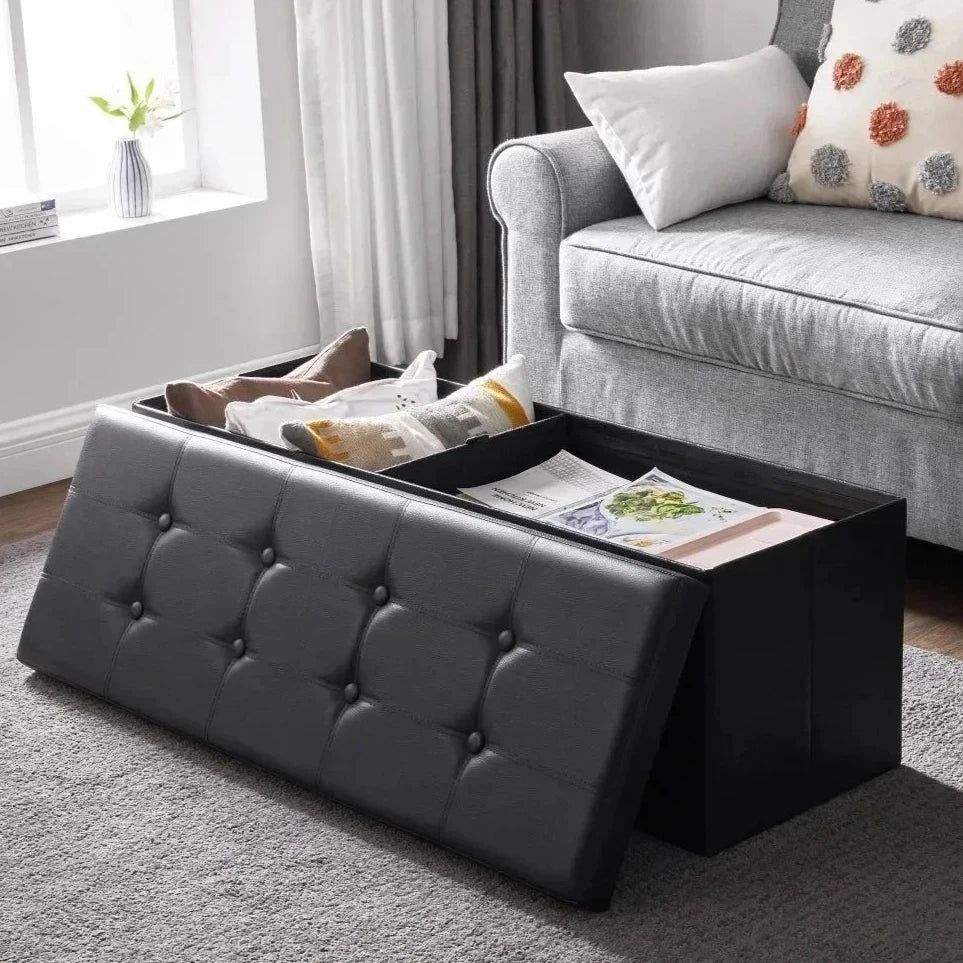 Mod Leather Footstool